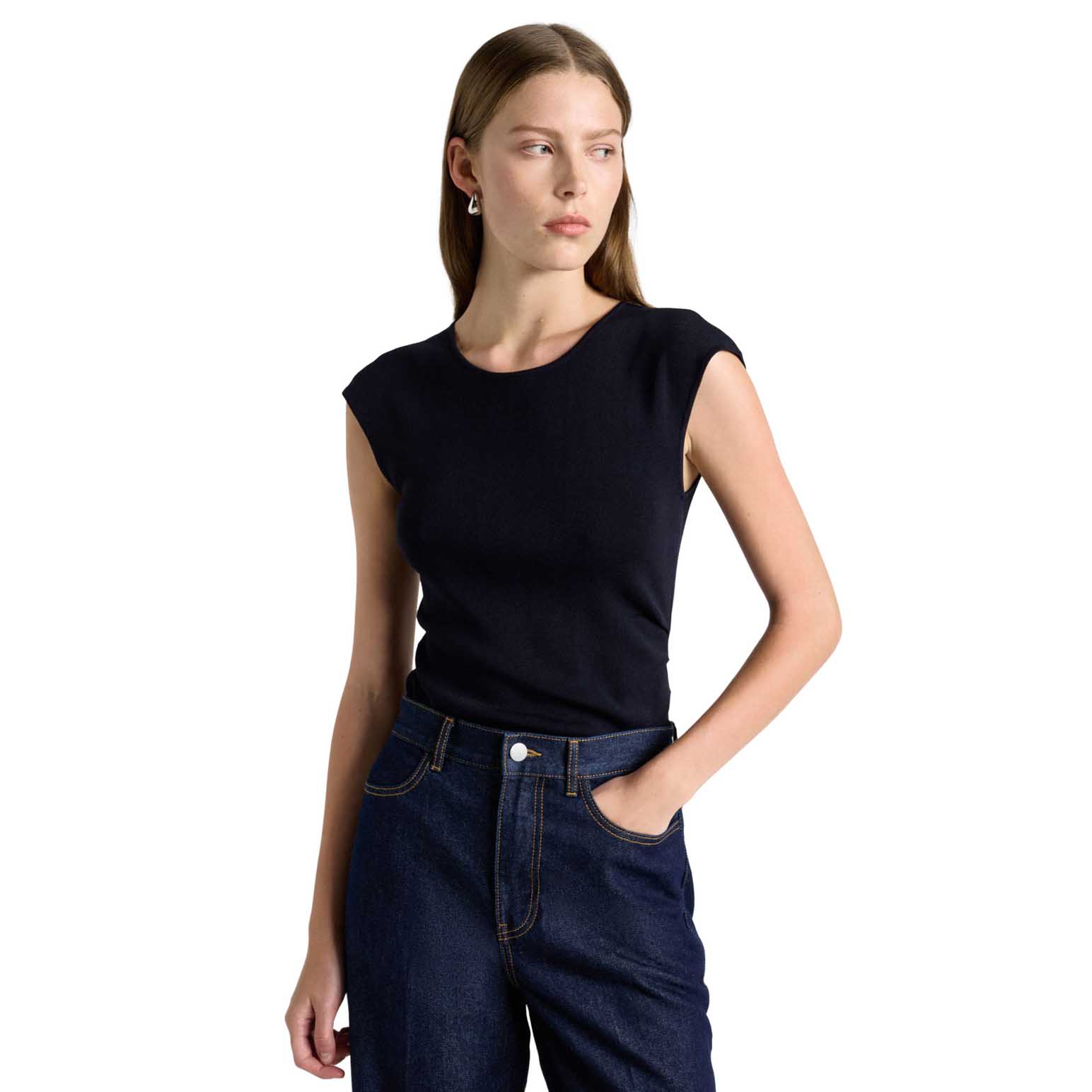 Cue Ink Tucked Side Knit